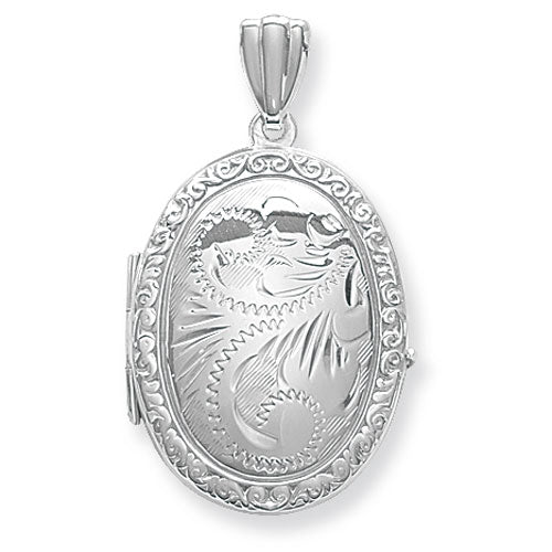 Silver Oval Large Locket - E Bixby Jewellers