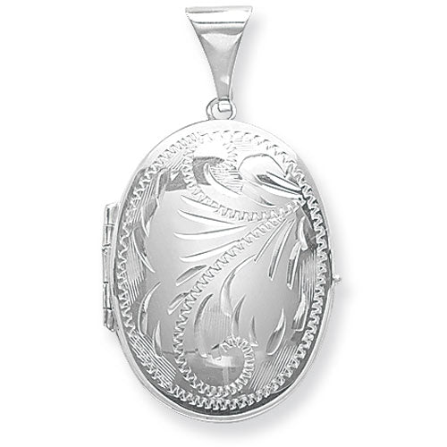 Silver Oval Large Family Locket - E Bixby Jewellers