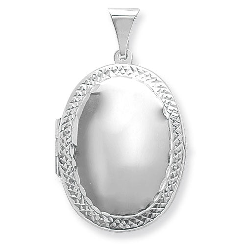 Silver Oval Extra Large Locket - E Bixby Jewellers