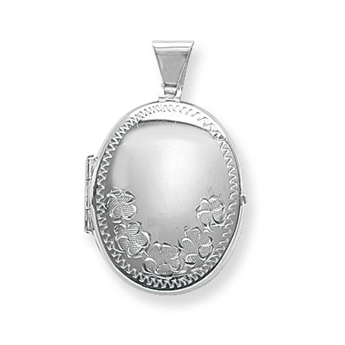 Silver Oval Medium Size Locket - E Bixby Jewellers