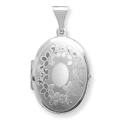 Silver Oval Large Locket - E Bixby Jewellers