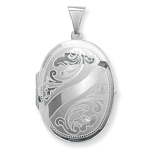 Silver Oval Extra Large Locket - E Bixby Jewellers