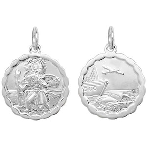 Silver St Christopher Pendant - E Bixby Jewellers