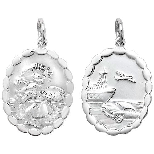 Silver St Christopher Pendant - E Bixby Jewellers