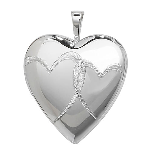 Silver Heart Shape Medium Size Locket - E Bixby Jewellers