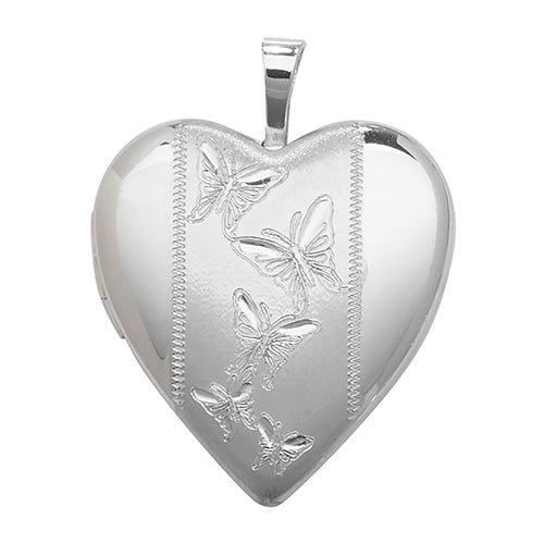 Silver Heart Shape Medium Size Locket - E Bixby Jewellers