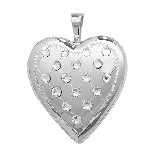 Silver Heart Shape Medium Size Locket - E Bixby Jewellers