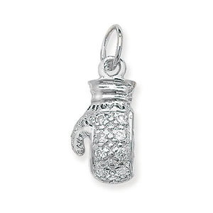 Silver Stone Set Boxing Glove - E Bixby Jewellers