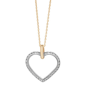 9ct Yellow Gold Cz Pendant with Chain - E Bixby Jewellers