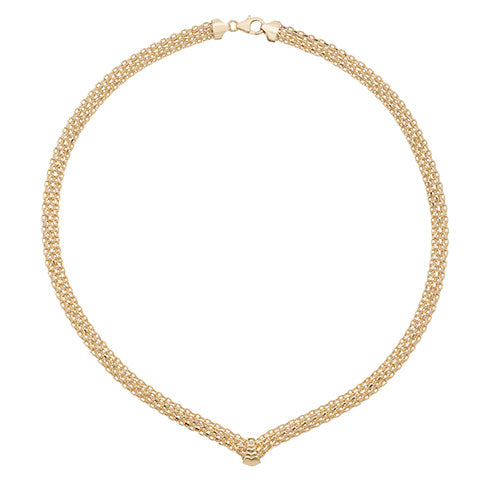 9ct Yellow Gold Ladies 17 Inch Necklet - E Bixby Jewellers