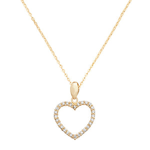 9ct Yellow Gold Ladies CZ Pendant with Chain - E Bixby Jewellers