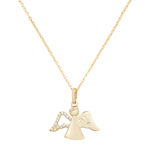 9ct Yellow Gold Cz Pendant with Chain - E Bixby Jewellers