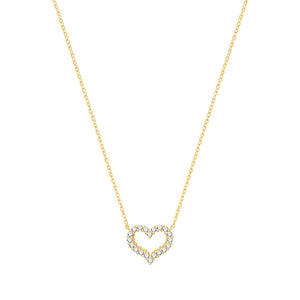 9ct Yellow Gold Cz Pendant with Chain - E Bixby Jewellers