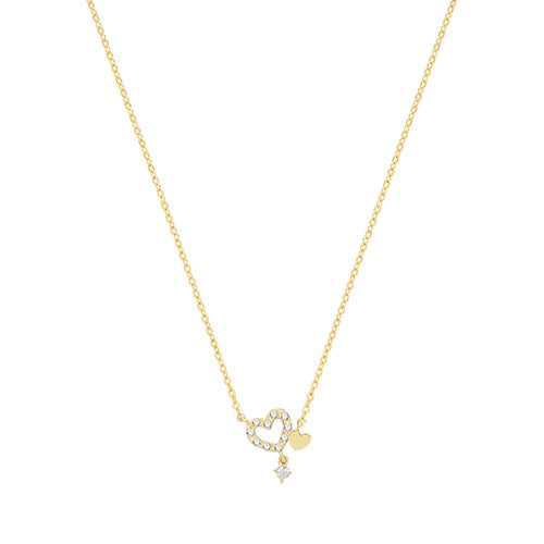 9ct Yellow Gold Cz Pendant with Chain - E Bixby Jewellers