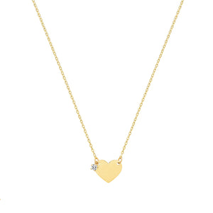 9ct Yellow Gold Cz Pendant with Chain - E Bixby Jewellers