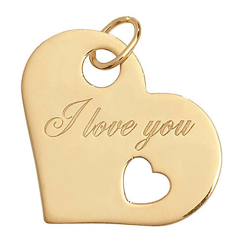 9ct Yellow Gold Heart Pendant - E Bixby Jewellers