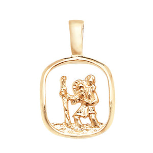 9ct Yellow Gold St Christopher Pendant - E Bixby Jewellers