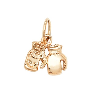 9ct Yellow Gold Double Boxing Glove Pendant - E Bixby Jewellers