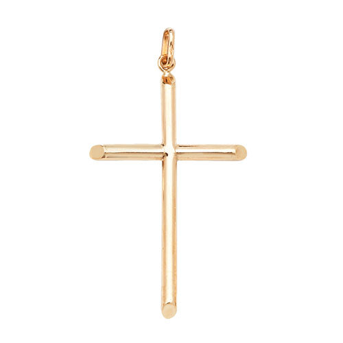 9ct Yellow Gold Plain Cross - E Bixby Jewellers