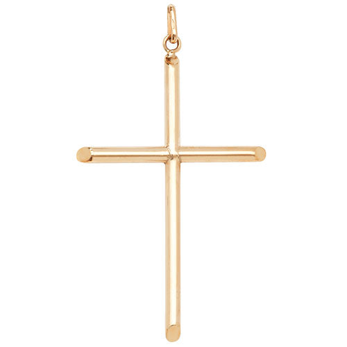 9ct Yellow Gold Plain Cross - E Bixby Jewellers