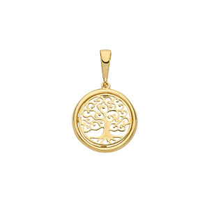 9ct Yellow Gold Plain Tree of Life Pendant - E Bixby Jewellers