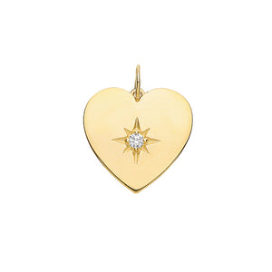 9ct Yellow Gold Heart Pendant - E Bixby Jewellers