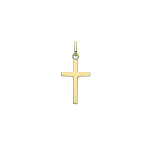 9ct Yellow Gold Semi Solid Cross - E Bixby Jewellers