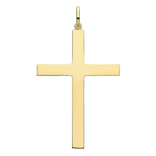 9ct Yellow Gold Plain Cross - E Bixby Jewellers