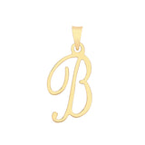 9ct Yellow Gold Script Initial Pendant - E Bixby Jewellers