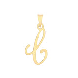 9ct Yellow Gold Script Initial Pendant - E Bixby Jewellers