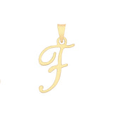 9ct Yellow Gold Script Initial Pendant - E Bixby Jewellers