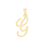 9ct Yellow Gold Script Initial Pendant - E Bixby Jewellers