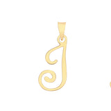 9ct Yellow Gold Script Initial Pendant - E Bixby Jewellers