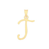 9ct Yellow Gold Script Initial Pendant - E Bixby Jewellers