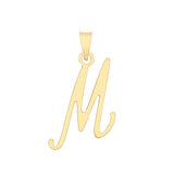 9ct Yellow Gold Script Initial Pendant - E Bixby Jewellers