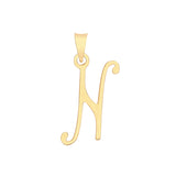 9ct Yellow Gold Script Initial Pendant - E Bixby Jewellers