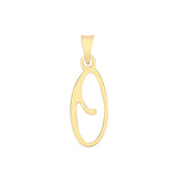 9ct Yellow Gold Script Initial Pendant - E Bixby Jewellers