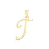 9ct Yellow Gold Script Initial Pendant - E Bixby Jewellers