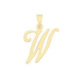 9ct Yellow Gold Script Initial Pendant - E Bixby Jewellers