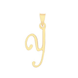 9ct Yellow Gold Script Initial Pendant - E Bixby Jewellers