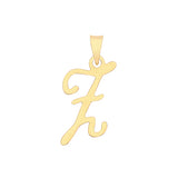 9ct Yellow Gold Script Initial Pendant - E Bixby Jewellers