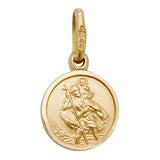 9ct Yellow Gold Round St. Christopher Pendant - E Bixby Jewellers