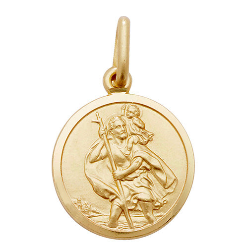 9ct Yellow Gold St Christopher Pendant - E Bixby Jewellers