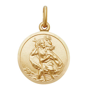 9ct Yellow Gold St Christopher Pendant - E Bixby Jewellers