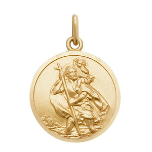 9ct Yellow Gold St Christopher Pendant - E Bixby Jewellers