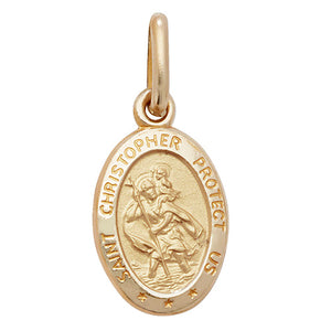 9ct Yellow Gold St Christopher Pendant - E Bixby Jewellers