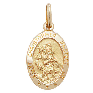 9ct Yellow Gold St Christopher Pendant - E Bixby Jewellers