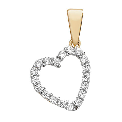 9ct Yellow Gold Heart Pendant - E Bixby Jewellers