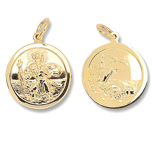 9ct Yellow Gold St Christopher Pendant - E Bixby Jewellers