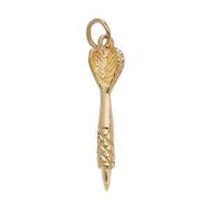 9ct Yellow Gold Dart Charm/Pendant - E Bixby Jewellers